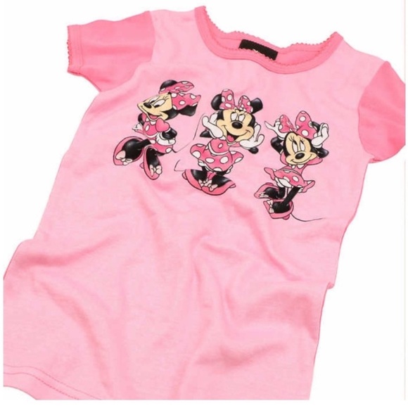 Disney Minnie Kids Youth Girls 4-piece Cotton Pajama Set PINK/WHITE - Picture 3 of 6